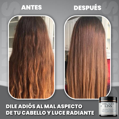 Crema capilar de keratina para alisar el cabello - Collagen Liss™