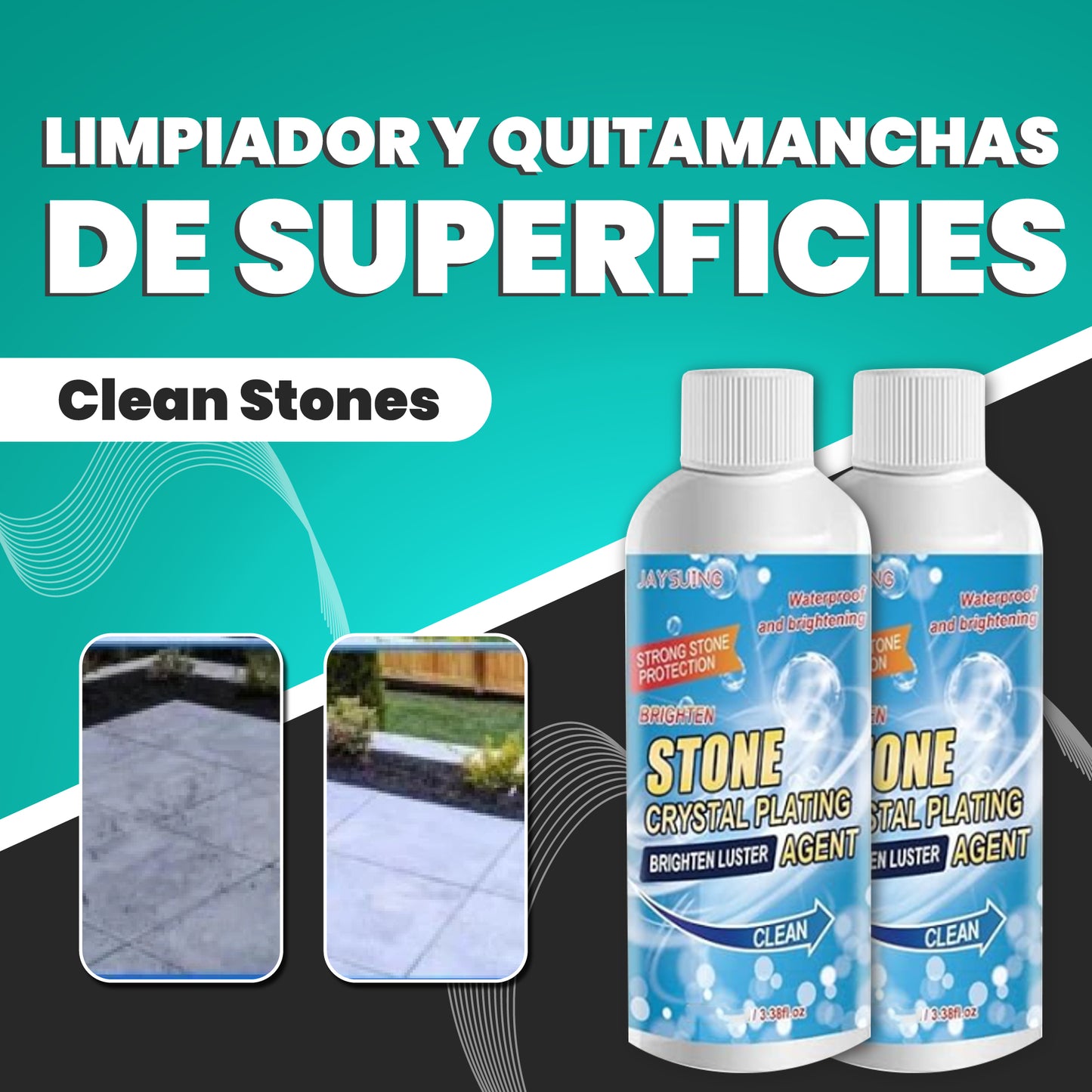 1+1 GRATIS | Limpiador y quitamanchas de superficies - Clean Stones™