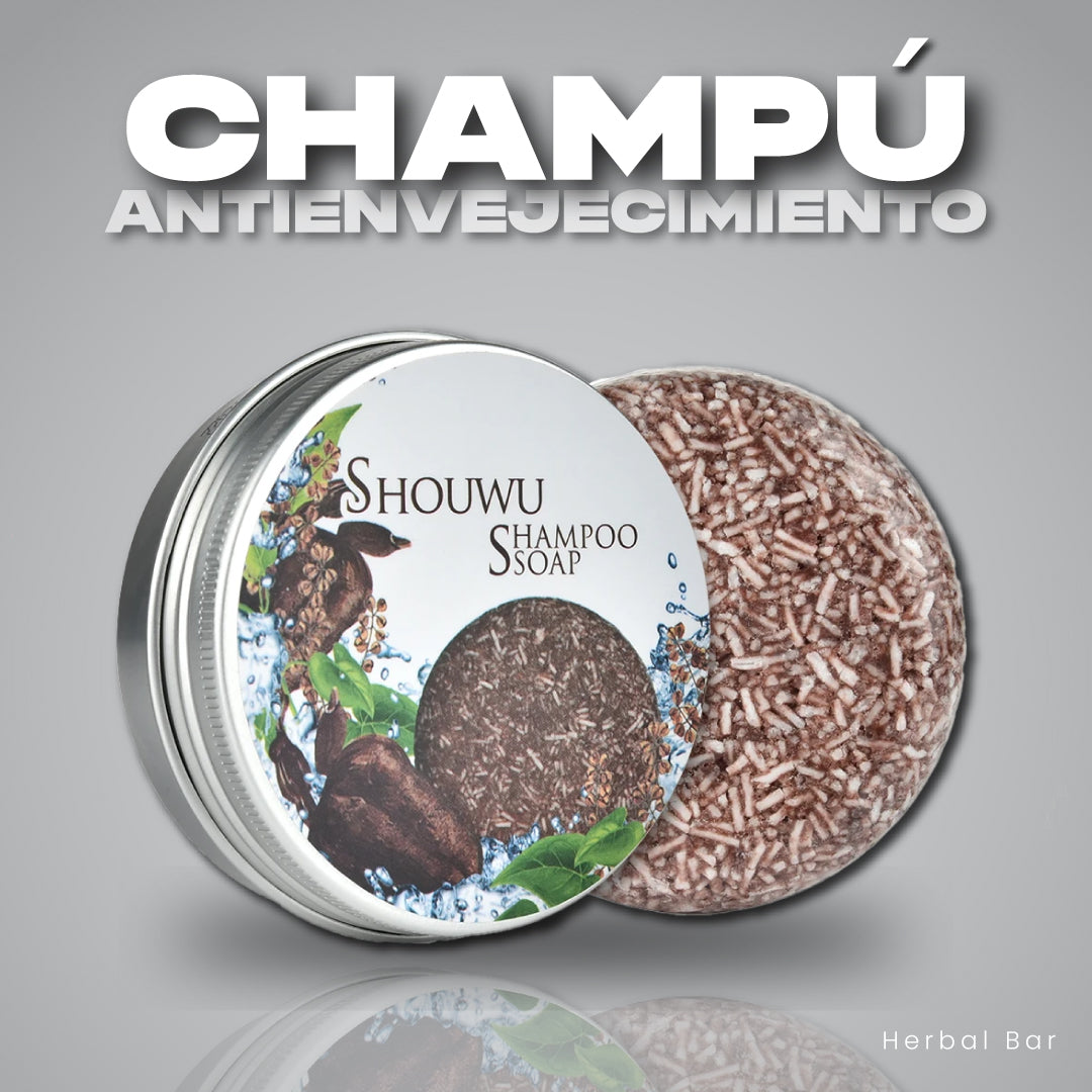 1 + 1 Gratis | Champú antienvejecimiento para oscurecer el cabello - Herbal Bar™