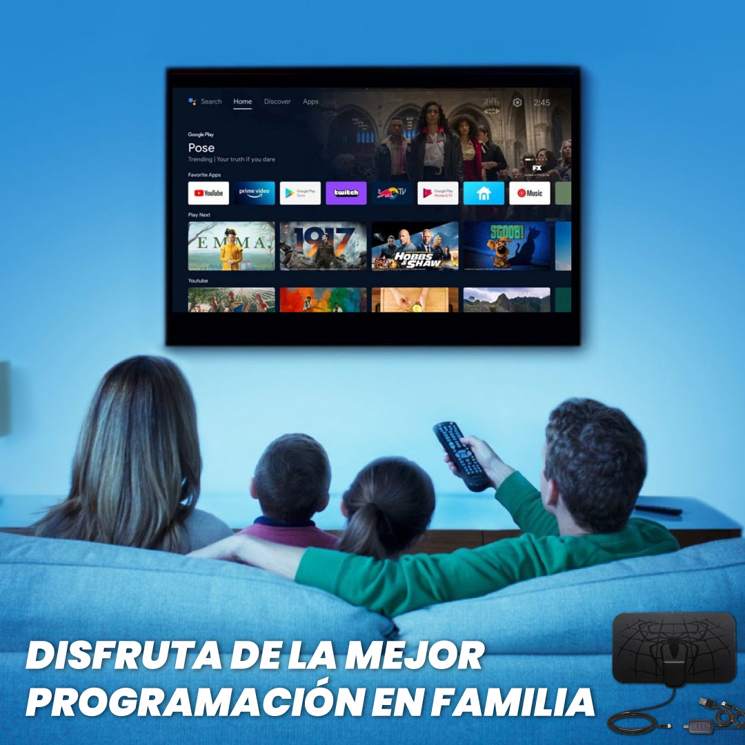 Antena de TV con todos los canales gratis 4K - Watch Universal™